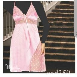 لباس خواب ساتن زنانه دخترانه نوجوان  فری سایز36الی46 طرح ساده کار وارداتی 