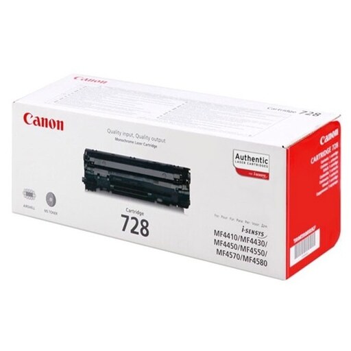 کارتریج تونر  کانن مدل Canon 728 - درجه یک -  با ضمانت و گارانتی - ارسال و تحویل سریع تیپاکس پسکرایه به کل ایران