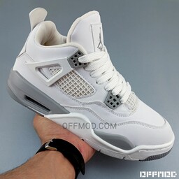 کفش جردن Nike Jordan 4 مردانه و زنانه رنگ  سفید  37 تا 44 ( کتونی جردن - جردن 4 - jordan 4  - کفش ایر جردن   ) 