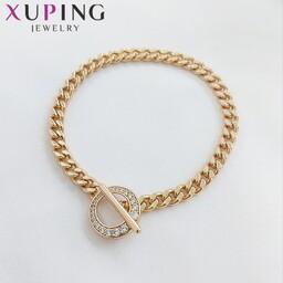دستبند ژوپینگ زنانه طرح طلا با قفل T شکل