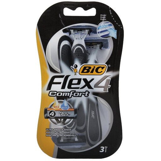 خود تراش بیک مدل Flex 4 Comfort بسته 3 عددی