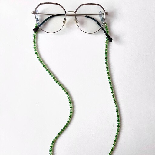بند عینک سبز کریستالی 