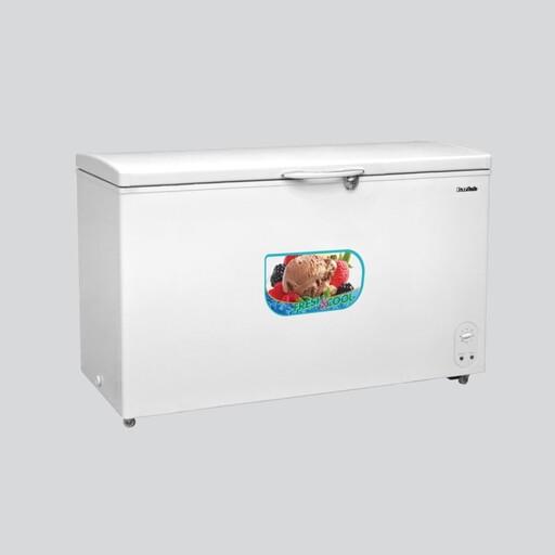 فریزر صندوقی بستنی جعبه ای خوابیده رستورانی بزرگ تک درب برفاب CF430 یا CF-430