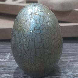 تخم مرغ سفالی با رنگ نقره ای