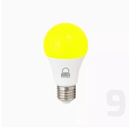لامپ LED حبابی رنگی 9 وات زرد بروکس