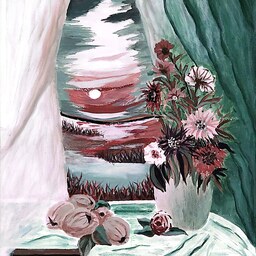 تابلو نقاشی ارجینال رنگ روغن اثری زیبا جهت تزیین منزل آشپزخانه و دکوراسیون محل کار