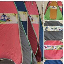 چادر مسافرتی پارچه برنو دو لایه درجه یک  ضداب سایز 4 نفر 