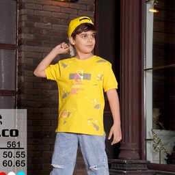 تیشرت بچگانه طرح دار  جنس نخ پنبه در پنج رنگ و چهار سایز 