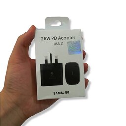 فروش ویژه کلگی شارژر 25 واتی سامسونگ سوپر فست مدل SAMSUNG 25W PD Adaptor USB-C اورجینال سرکارتونی