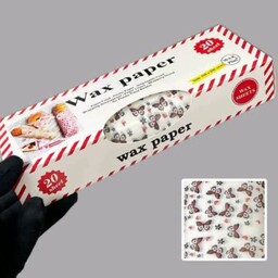 وکس پیپر کاغذ روغنی  طرح دار 20 برگی کاغذ ساندویج  طرح پروانه (هر بسته حاوی  20 برگ 25 در35  سانت)