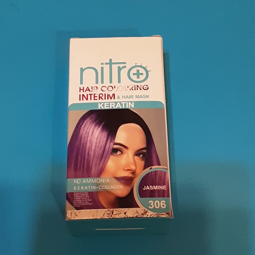 شامپو رنگ موی موقت.برند Nitro.شماره 306.رنگ جاسمین.مخصوص موهای دکلره شده.بدون آمونیاک.تحت لیسانس آلمان.150ml