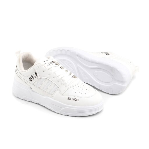 41635  کفش روزمره مردانه Adidas چرم مصنوعی بند دار سفید