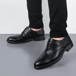 کفش رسمی مردانه مشکی مدل Ravak مناسب استایل های کلاسیک و شیک 