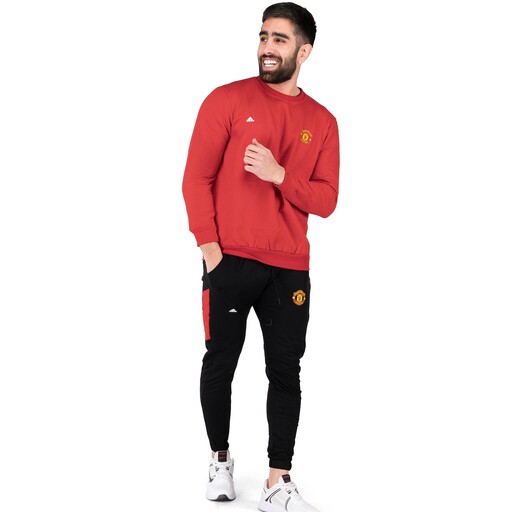 43707  ست بلوز و شلوار مردانه آستین بلند Adidas ساده یقه گرد