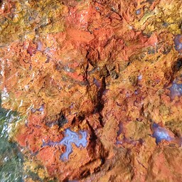 راف سنگ منظره رنگی بسیار زیبا مناسب تراش و دکوری با وزن 2800 گرم