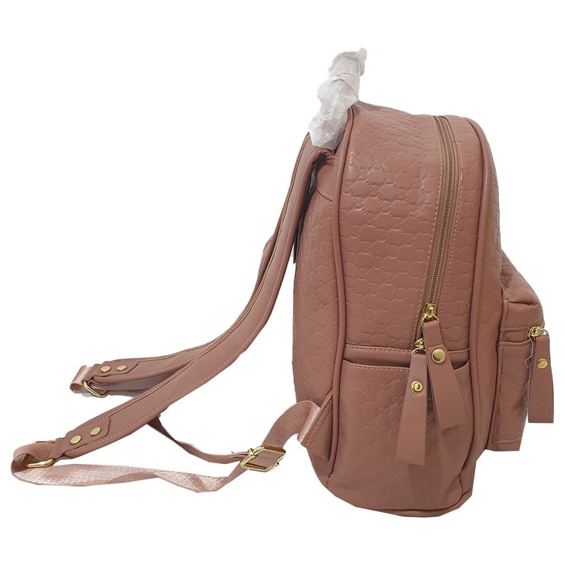 کیف و کوله چرمی دخترانه مدل YSHL95261 رنگ صورتی پررنگ