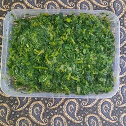 سبزی آش خرد شده همراه با سیر،کاملا بهداشتی شسته شده در بسته بندی مناسب 1 کیلو گرم(ارسال با پیک و هزینه به عهده مشتری)
