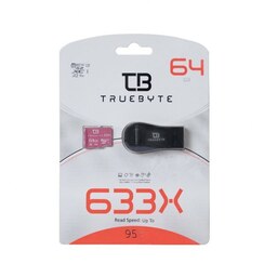 کارت حافظه microSD XC تروبایت مدل 633X-A2-V30 کلاس 10 استاندارد UHS-I U3 سرعت 95MBps ظرفیت 64 گیگابایت 