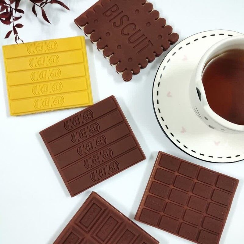 لوازم التحریر فانتزی دفترچه شکلاتی بیسکویتی معطر جلد سیلیکونی ایرانی 60برگ سفید 