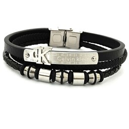 دستبند چرم سه لاین برند Calvin Klein دخترانه و پسرانه 