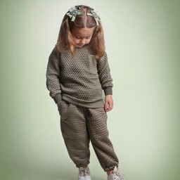 لباس بچگانه پیراهن مراکشی سبز ،دورس و شلوار  بچگانه اسپرت دخترانه و پسرانه از 6 ماه تا 6 سال