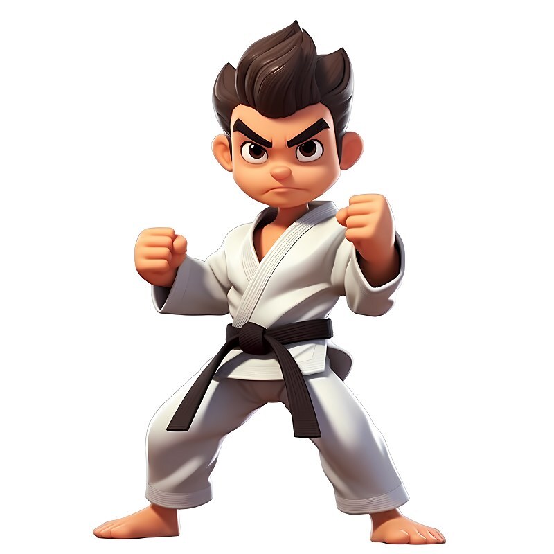 استیکر حرارتی پارچه و لباس طرح پسر کاراته باز