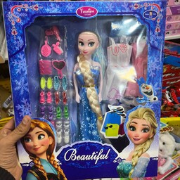 اسباب بازی دخترانه مدل عروسک آسا و انا با کفش و لباس 