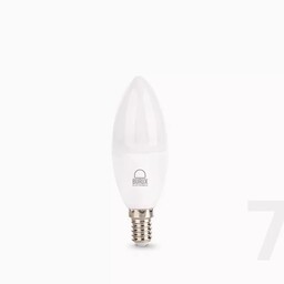 لامپ شمعی 7 وات ال ای دی مهتابی بروکس پایه E14