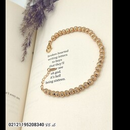 بدلیجات دستبند استیل زنانه طلایی رنگ ثابت کد کالا 02121195208340