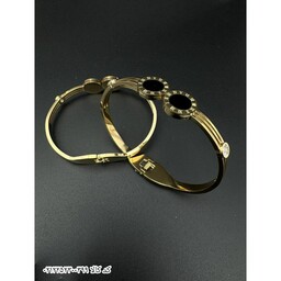 بدلیجات دستبند النگویی رنگ طلایی ثابت برند ژوپینگ 0212252300399
