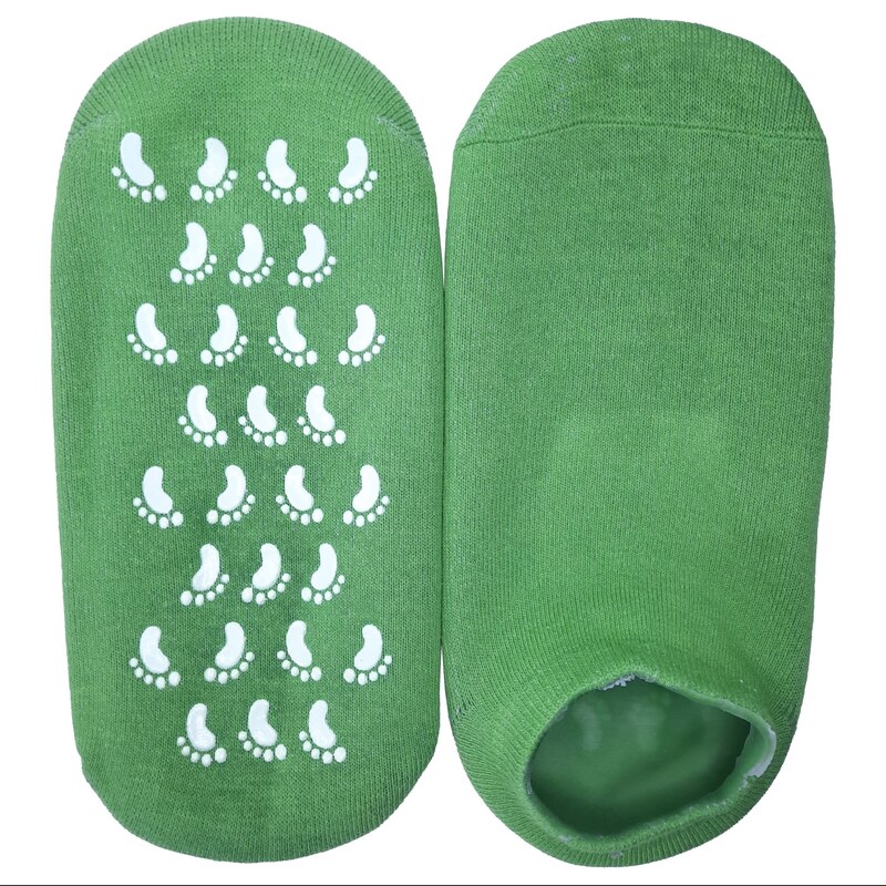 جوراب سیلیکونی سبز آبی فدک (حاوی روغن های بهبود دهنده، بهبود ترک پا)