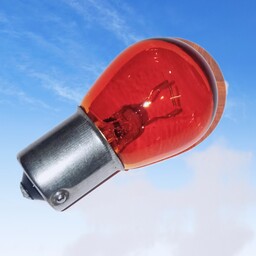 لامپ نارنجی خار کج(خار نامساوی)ولتاژ کار12ولت،بسته 10 عددی،نصب در  چراغ راهنما پارک خودرو.