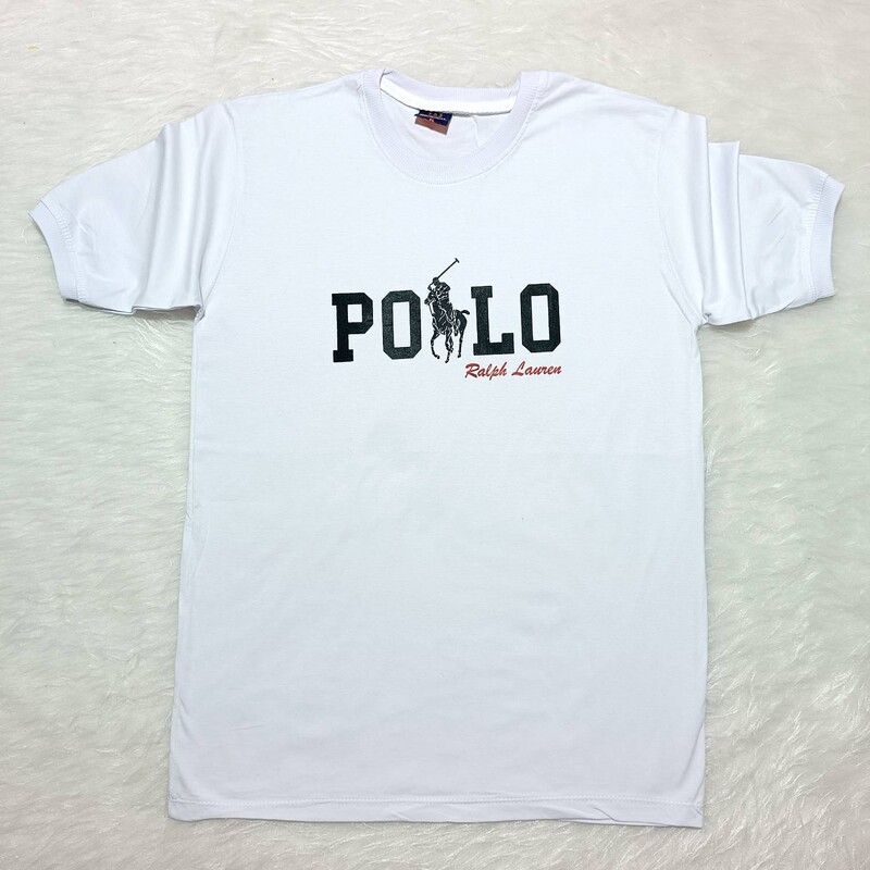 تیشرت مردانه طرح POLO رنگ سفید آستین کوتاه جنس نخ پنبه ارسال رایگان 