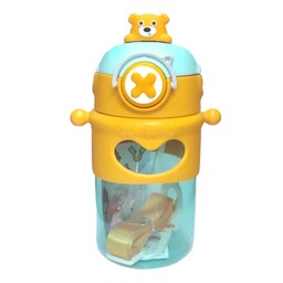 قمقمه کودک مدل بند دار برچسبی طرح خرس گنجایش 750میلی لیتر