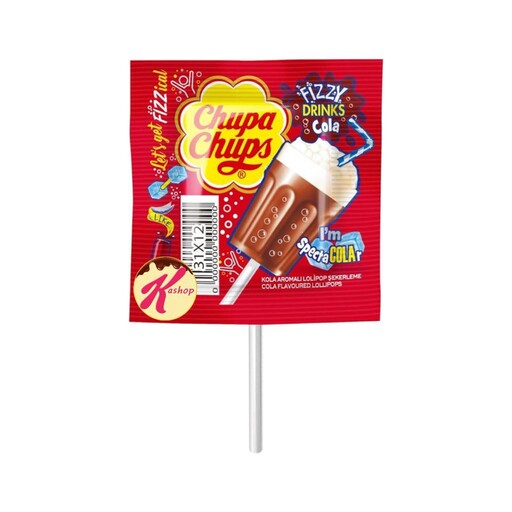 آبنبات چوبی نوشابه چوپاچاپس با دو طعم کوکا و پرتقالی chupa chups

