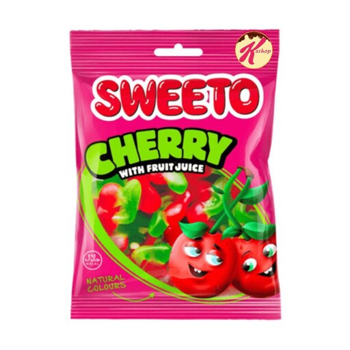 پاستیل گیلاس سوییتو با ابمیوه طبیعی (100 گرم) sweeto

