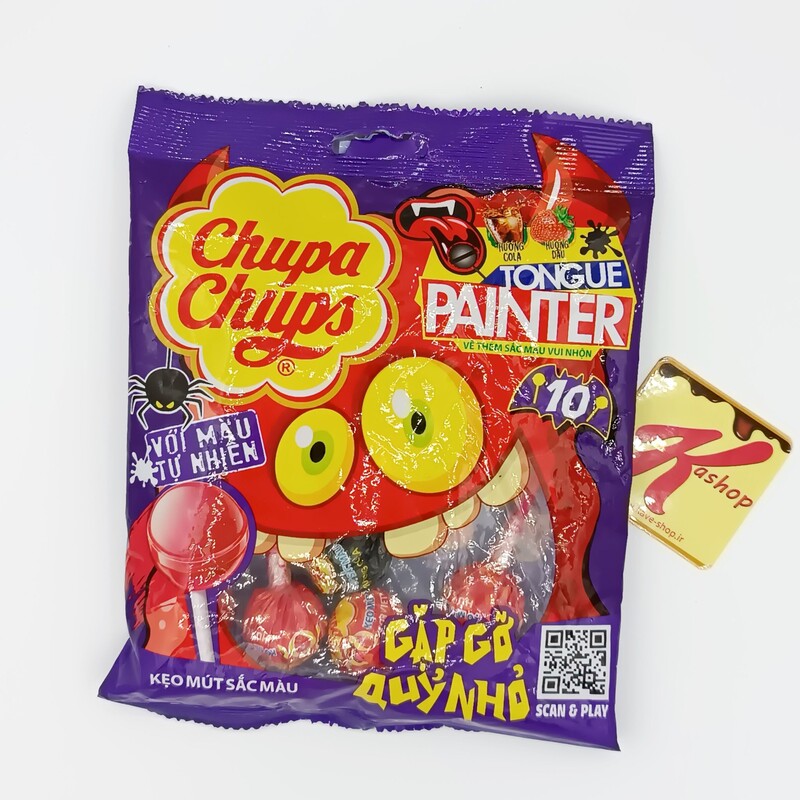 آبنبات چوبی چوپاچاپس با طعم نوشابه و توت فرنگی بسته ی 10 عددی (93 گرم) chupa chups

