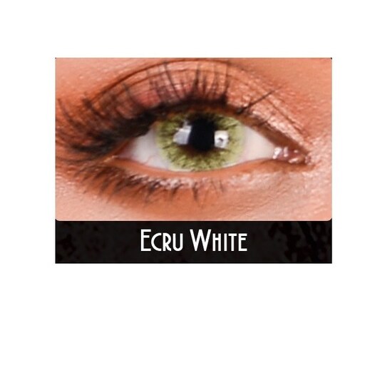 لنز  چشم فلش رنگ سبز با دور طوسی Ecru White