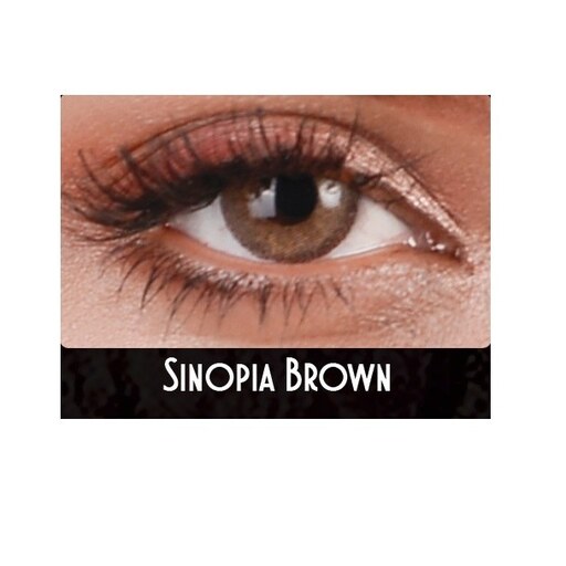 لنز چشم  سالانه فلش رنگ عسلی روشن با دور مشکی Sinopia Brown