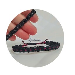 دستبند میکرو مکرمه زیبای طرح لوزی                              اکسسوری زیبا برای شما دوستداران هنر 