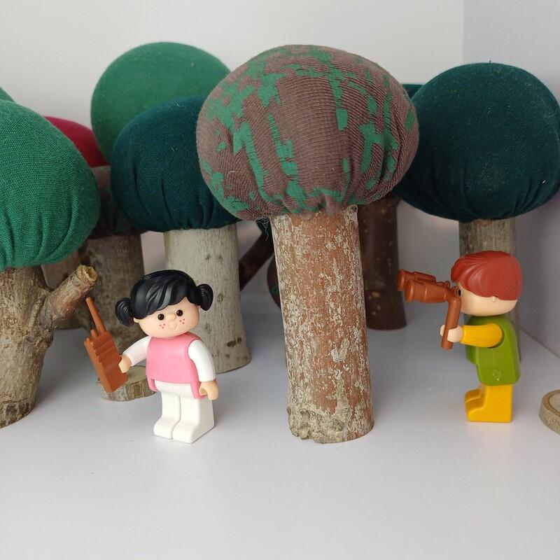 درخت های مینیاتوری با چوب درخت طبیعی - برای ماکت سازی و خانه عروسکی
