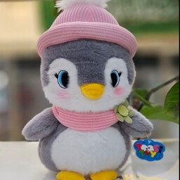 عروسک پنگوئن شال گلدار خارجی ضد حساسیت بهرتین کیفیت قابل شستشو