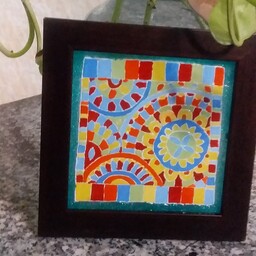 قاب ویترای طرح سنتی نقاشی روی شیشه با رنگ ویترای قابل سفارش در طرح های دلخواه 