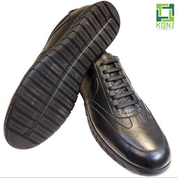 کفش ورزشی چرم مردانه کد KPS-704 رنگ مشکی