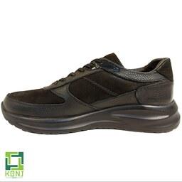 کفش ورزشی چرم مردانه کد KPS-800 رنگ مشکی