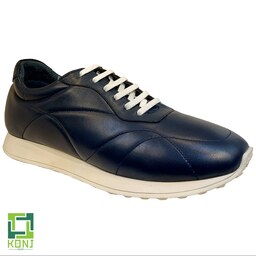 کفش ورزشی چرم مردانه کد KPS-923 رنگ سرمه ای