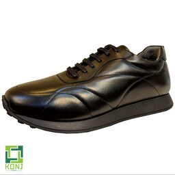 کفش ورزشی چرم مردانه کد KPS-923 رنگ مشکی