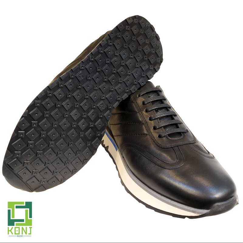 کفش ورزشی چرم مردانه کد KPS-926 رنگ مشکی
