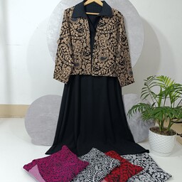 کت و سرافون زنانه سنتی جلیقه تافته و باسرافان ابر و بادی با قیمت مناسب و ارزان دارای رنگ بندی تن خور عالی فری سایز