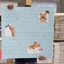 3رنگ دیوارپوش فومی اتاق کودک مدل خرس 70در70 cm ضخامت 5میل